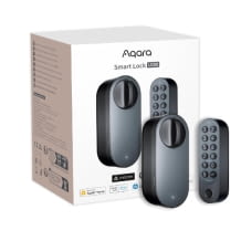 Smartes Türschloss mit Fingerabdrucksensor, Keypad, Matter over Thread, Apple HomeKey und aufladbarem Akku.