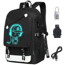 Schulrucksack für Jugendliche mit USB-Anschluss für Powerbanks