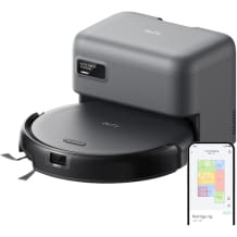 Flacher Saugroboter mit 7,3 Zentimeter Bauhöhe, flacher Station und anhebbarer und ausfahrbarer Seitenbürste
