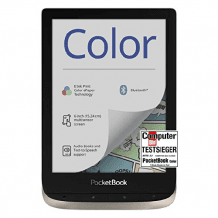 7-Zoll-Touchscreen e-Reader mit Farb-Display, Vordergrundbeleuchtung, Wi-Fi, Bluetooth, Dual-Core-Prozessor und 16GB Speicher.