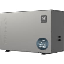 Heizpumpe für Pools bis 30 Kubikmeter, Heizleistung 7kW, Nennleistung 1,4 kWh, intelligent mit App und vier Modi