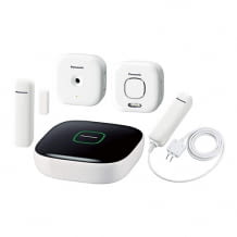 Starter Kit fürs Smart Home mit Wassersensor, Glasbruchmelder, Tür- und Fenstersensoren und Innensirene.