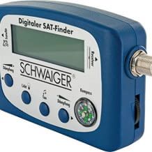 Dieser digitaler SAT Finder hat ein beleuchtbares Display, einen intergrierten Kompass und eine akustische Signalanzeige.