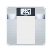 Glas-Diagnosewaage zur Messung von Gewicht, Körperfett, Wasser- bzw. Muskelanteil und BMI