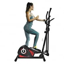 Pulsgurt kompatibler Ellipsentrainer mit Tablet-Halterung-Ergometer, 12 kg Schwungmasse, Heimtrainer mit 3 teiligem Kurbelsystem