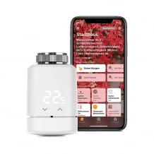 Termostato intelligente per radiatori con display a LED. Per un controllo intelligente della temperatura. Compatibile con Apple HomeKit.