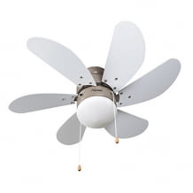 Deckenventilator mit 3 Geschwindkigkeitsstufen und einem Durchmesser von 75cm, leisen 42dB und 50 Watt Motor.