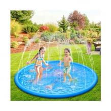 Wasserspielmatte mit Sprinkler-Funktion und Anti-Rutsch-Oberfläche. Einfache Installation mit beliebigem Gartenschlauch.