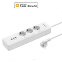 La presa multipla intelligente funziona con Apple HomeKit e consente di monitorare il consumo energetico.