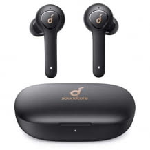 Wireless Earbuds mit tollem Sound, langer Akkulaufzeit, 4 Mikrofonen und cVC 8.0 Technologie für isolierte Hintergrundgeräusche.