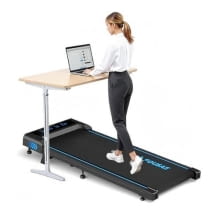 4-in-1 Laufband f&uuml;r h&ouml;henverstellare Schreibtische mit 9 % Steigung, LED-Anzeige undFernbedienung
