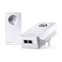 Das devolo Powerline Starter Set bietet Geschwindigkeiten mit bis zu 2.400 Mbit/s im Stromnetz und WLAN Mesh