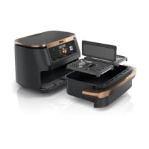 Top Air Fryer mit 7 Garprogrammen, 2 Knusperplatten, Silikonzange und 10,4-l- Fach inkl. herausnehmbarem Trenner