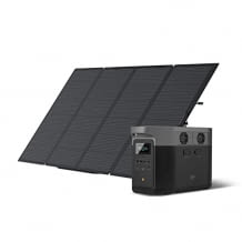 Tragbarer Premium-Speicher mit 2016 Wh Kapazität, inkl. Solarpanel - versorgt  bis zu 13 Geräte gleichzeitig