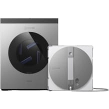 Fensterputzroboter mit Multifunktionsstation, Automatische Reinigung der Wischpads, Kanten- und Eckenreinigung.