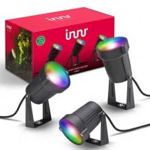 Farbige Spotlights im 3-Pack für den Außenbereich. Inkl. Sprachsteuerung. Perfekt für Balkon, Terrasse oder Garten.