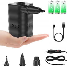Akku-Luftpumpe mit 6.000mAh Akku, USB- und Zigarettenanzünder-Ladung für Luftmatratzen und Schwimmbecken