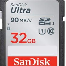 SD-Speicherkarte mit Übertragungsgeschwindigkeiten von bis zu 90 MB/Sek. Für gute Aufnahmeleistungen und Full HD Videos.