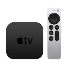 Apple TV Stick mit Dolby Atmos, A12 Bionic Chip und 4k High Frame Rate HDR mit DolbyVision. Inkl. 32 GB Speicherkapazität und Fernbedienung.