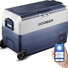 Kühlbox-Kompressor mit 50 Liter, Doppelzone, WIFI-App-Steuerung, 12/24 V und 240 V für Auto, Lkw, Boot, und Reisemobil.