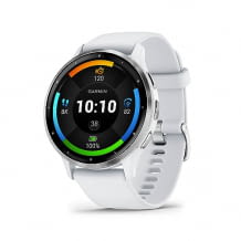 GPS-Fitness-Smartwatch mit Bluetooth Telefonie und Sprachassistenz, AMOLED-Touchdisplay und Fitnessfunktionen.