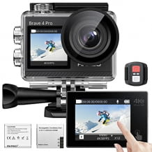 Con stabilizzazione dell'immagine, doppio touchscreen, standby a lungo termine, impermeabile e telecomando Wireless Wrist 2.4G.