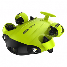 4K UHD Kamera-Drohne mit 360° Bewegungsfreiheit, drahtloser Steuerung, präziser Positionskontrolle und 2x2000 Lumen LED's.
