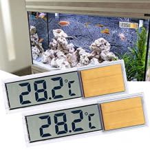 Zwei digitale Aquarienthermometer mit hoher Empfindlichkeit. Für die Außenseite des Aquariums.