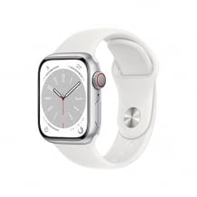 Apple Watch Series 8 mit GPS & Cellular, zahlreichen Trackingfunktionen, 41 & 45 mm Gehäuse und robustem Display.