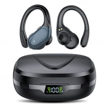 In-Ear Kopfhörer mit Ohrhaken, bis zu 60 Stunden Laufzeit, ENC HD Anruf, tiefem Bass und IPX7 Wasserschutz.