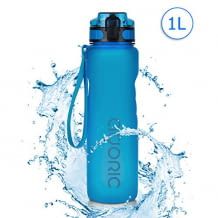 1l Wasserflasche. Auslaufsicher und BPA-frei. Vollständig recycelbar. Für warme und kalte Getränke.