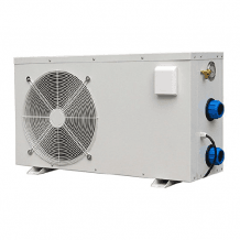 Luft-Wärmepumpe mit integrierter Steuerung mit LCD-Display, Kühlfunktion, Titan Wärmetauscher und Ø 50 mm Wasseranschluss.