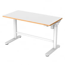 Elektrisch höhenverstellbarer Schreibtisch von 55cm bis 89cm für Kinder mit einer Größe von 124 cm bis 190 cm.