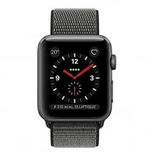Apple Watch Series 3, 38 mm Alu. Space Grau, Sport Loop Oliv