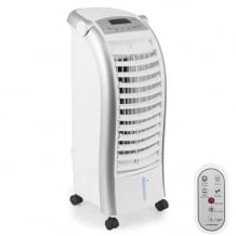 Der Luftkühler mit extra leisem Nacht-Modus vereint Luftfilter, Ventilator und Luftbefeuchter in einem Gerät