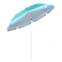 Sonnenschirm mit einer Größe von 200cm. Abknickbar, platzsparend und einfach auf- und abzubauen. UV 25+.