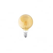 Warmweiße, dimmbare LED-Lampe, Retro Globe-Version, edle Gold-Optik, Bluetooth-kompatibel