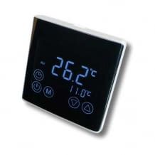 Raumthermostat mit LED Beleuchtung und Touch-Bedienung. Mit integriertem NTC-Sensor, diverser Setup-Funktionen und individuellen Programmen.