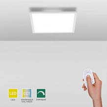Dimmbares LED-Panel in modernem, flachem Design, inkl. Fernbedienung
