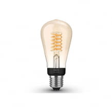 Dimmbare Philipps Hue White Filament Leuchte in der Edison-Form mit Bluetooth und Retro-Look
