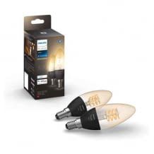 Smarte LED-Lampe im Vintage-Style mit E14-Sockel. Dimmbar und mit warmweißem Licht. Steuerbar per App und Alexa Sprachsteuerung.