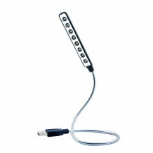 USB Lampe mit 8 superhellen LEDs und einer Lebensdauer von rund 80.000 Stunden