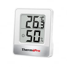 Handliches Thermo- und Hygrometer für das Wohnzimmer, die Küche und den Keller.