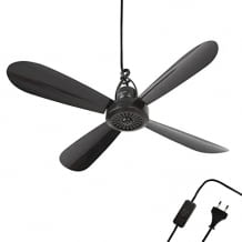 Mobiler Deckenventilator mit einem Durchmesser von 40cm, 5 Watt Motor und Aufhänger, geeignet für 220V-240V Steckdosen.