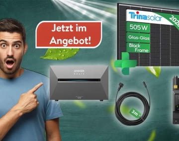 Bei AC TEC gibt es drei hammerstarke Balkonkraftwerke mit der Anker Solix 3 Solarbank zum ganz kleinen Preis
