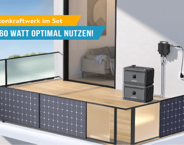 Das Balkonkraftwerk Set mit Speicher bei Ac Tec günstig sichern