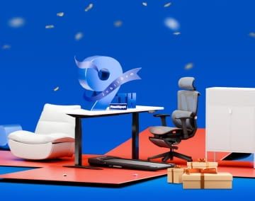 Beim FlexiSpot Jubiläum gibt es Hammer-Deals auf Büromöbel!