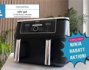 Ninja Foodi MAX Dual Zone gibt es ktuell deutlich reduziert und dank Code sparen unsere Leser sogar doppelt!