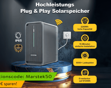Der Marstek Solarspeicher mit 2,2kWh Kapazität ist aktuell bei Epp Solar im Angebot