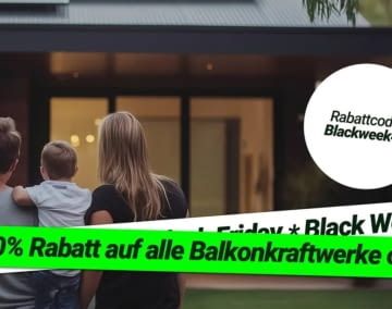 Bei maxxisun gibt es 40 Prozent Rabatt auf Balkonkraftwerke ohne Speicher!